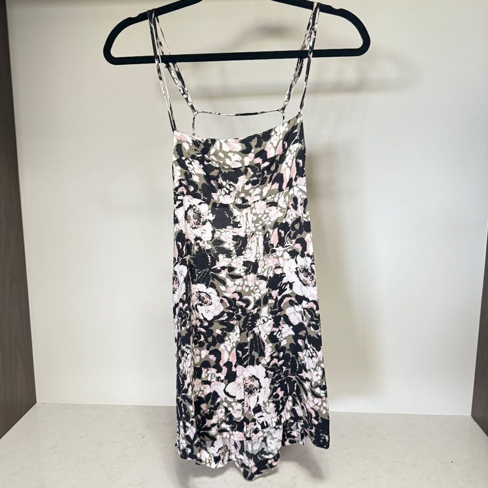 Free People Womens Strappy Open Back Floral Mini Dress - size x-small